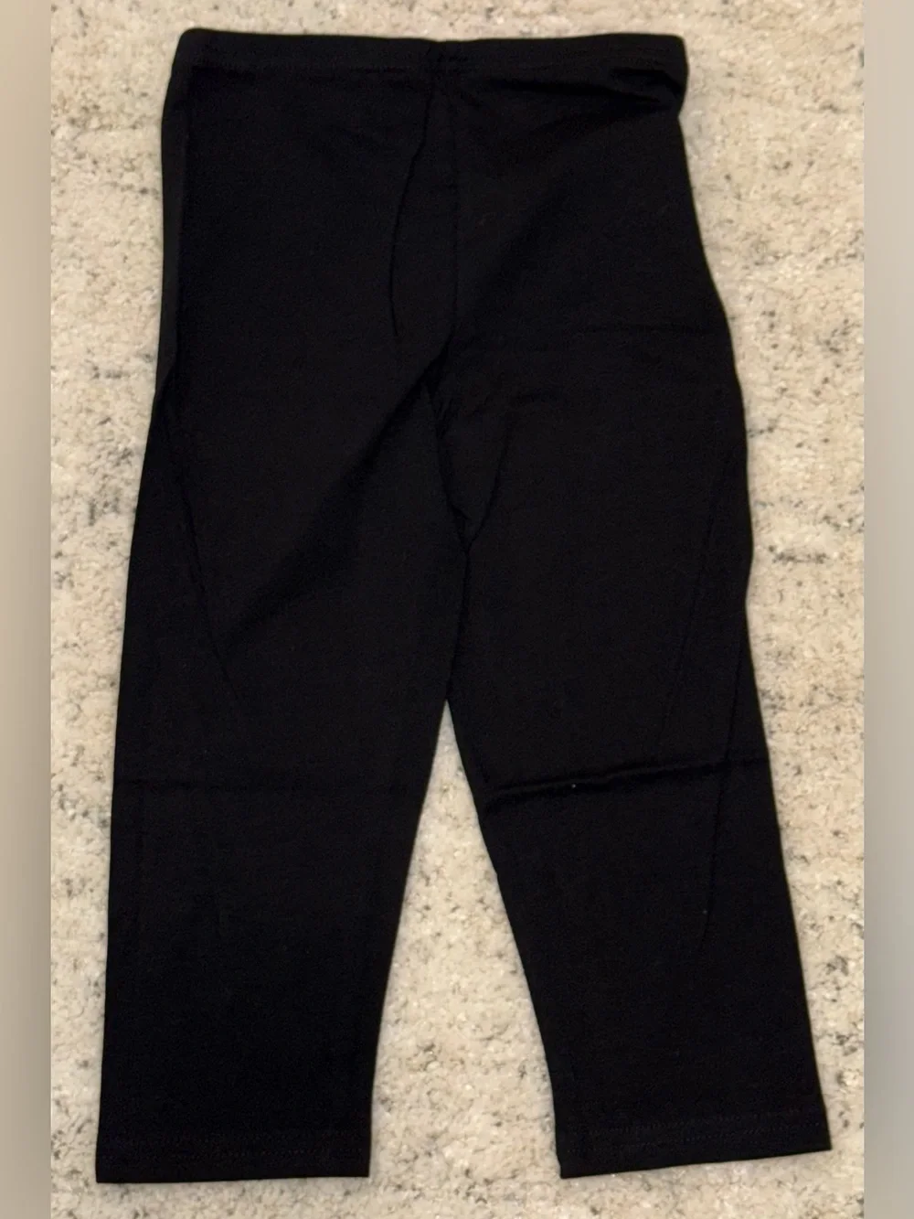 NWT Old Navy Girls Black Capri Leggings S Small 6-7 Stretch Cotton Basic